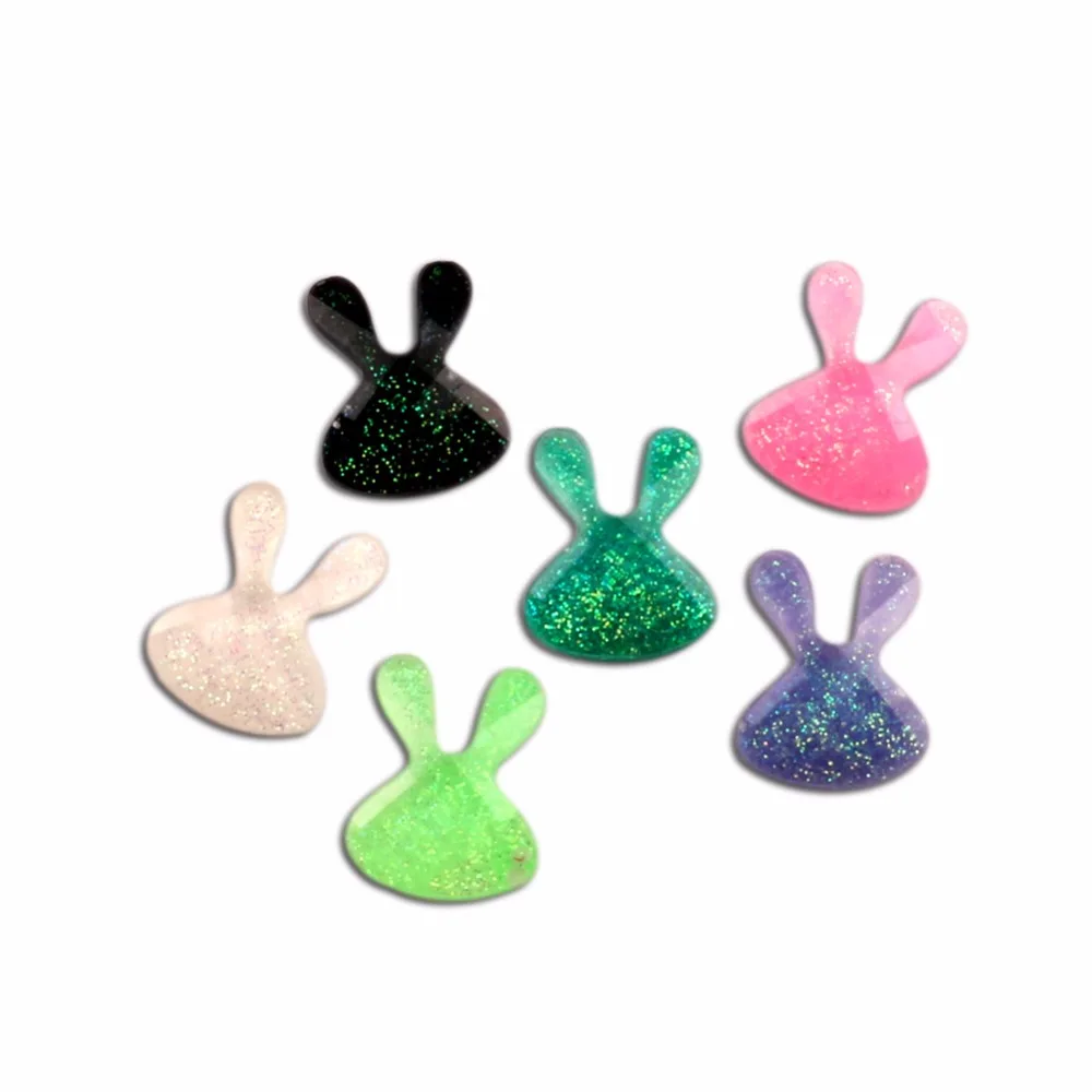 

100Pcs Mixed 14x10mm Resin Rabbit Decoration Crafts Flatback Cabochon Beads Embellishments For Scrapbooking DIY Accessories