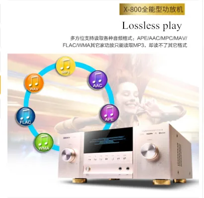 Профессиональный усилитель мощности для домашнего кинотеатра Shin co X800 bluetooth 5 1