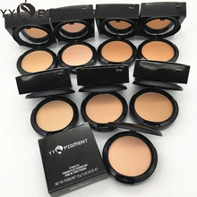 Брендовая основа для лица, прессованная пудра, макияж, матовая блестящая фиксация, палитра, консилер, контур, телесный, компактная Косметика с пуховкой