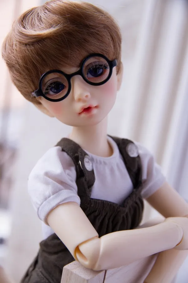 BJD кукла высокотемпературный провод парики для 1/3 1/4 1/6 BJD DD SD MSD YOSD дядя кукольные волосы парики короткие серебристо-коричневый-парики из натуральных волос