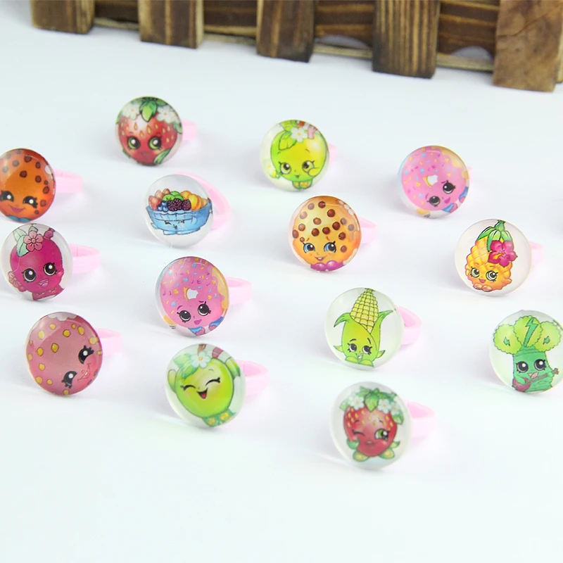 Wholesale font b Jewelry b font Lot 1pcs Lovely Cartoon Fruit Girls kids Children Acrylic Rings