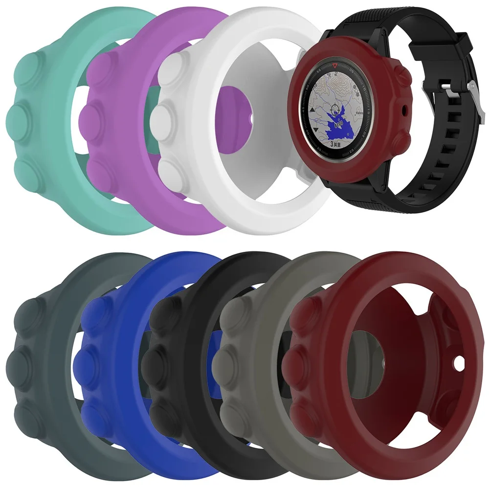 

Luxury Shockproof Replacement Watch Cover Soft Silicone Watch Case Bracelet Protective Cover For Garmin Fenix 5 5s 5x plus