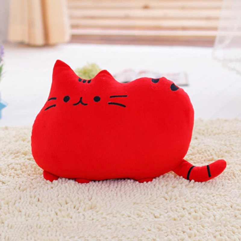 Мягкий Кот мультфильм подушка милый Жирный Кот плюшевые игрушки мягкие милые дети подарок на день рождения - Цвет: Красный