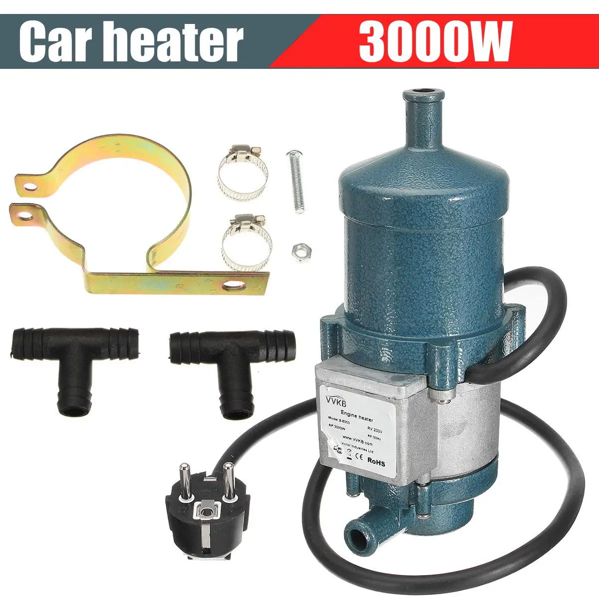 

3000W 220V Circulating Water Heating Car Heater Engine Cycle Preheater Coolant Heating
