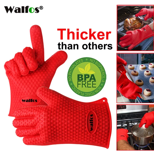 Walfos 1 Piece Food Grade Cooking Baking Bbq Glove Heat Resistant Walfos 1 Piece Food Grade Cooking Baking Bbq Glove Heat Resistant Silicone Grill Barbecue