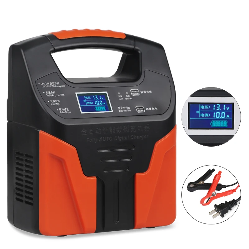 Smart 12v 24v Intelligent Battery Charger Car Motorcycle 110V 220V Full Automatic Lead Acid