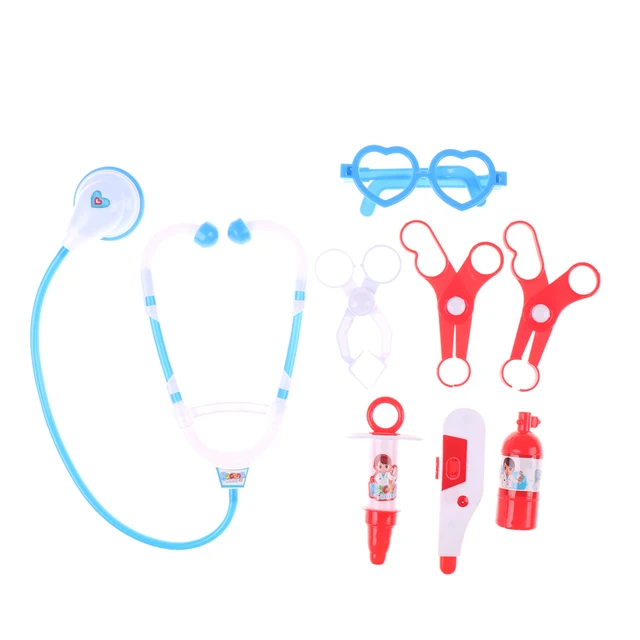 Stethoscope Children Pretend Play Doctor Nurse Toy Set Portable Suitcase Medical Kit Kids Educational Role Play Classic Toys 5