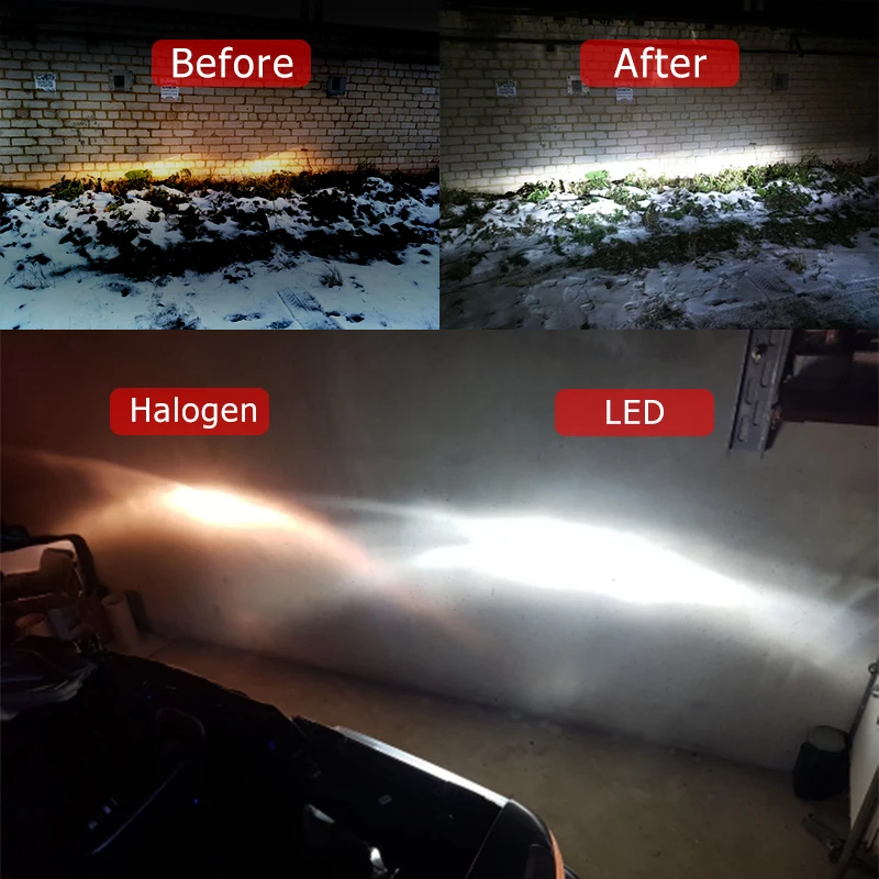 CNSUNNYLIGHT Slim CSP LED Car Headlight Bulbs H4 H7 H11/H8 H1 9005 9006 H13 9004 H27 H3 42W 7000Lm 5500K Auto Headlamp Fog Light