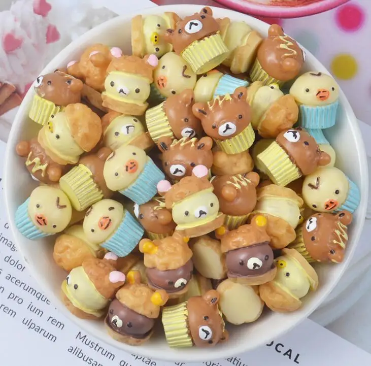 Милая Смола медведь плоская спина, Кабошон DIY Ювелирные изделия/ремесло украшение для альбома