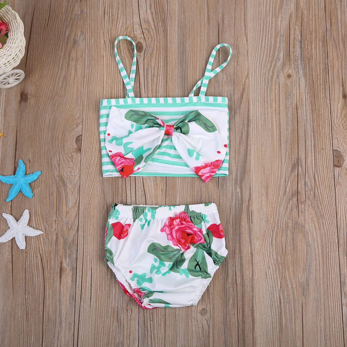 Infant Bathing Suit Girl Amberetech 2-Piece Tankini Swimsuits For