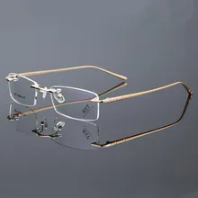 Титановый сплав, модные роскошные очки без оправы, супер светильник, оправа для очков, для мужчин и женщин, очки для близорукости, Rx, очки, высокое качество