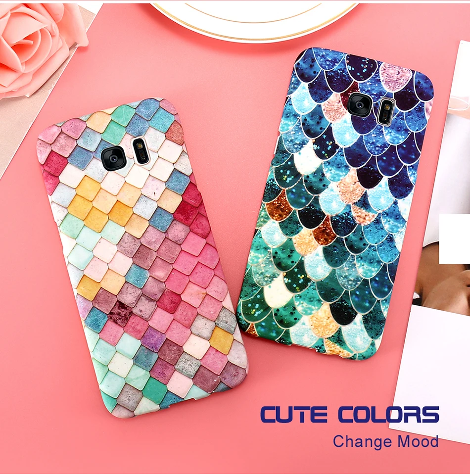 3D Scales Colorful Case For Phone 6 5 6S 7 Plus  (2)