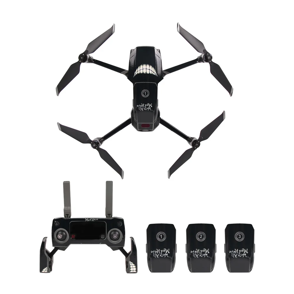 Дополнительные крутой ПВХ наклейки из углеродистой кожи наклейка для DJI Mavic 2 Pro/Mavic 2 Zoom Drone тело дистанционное управление и 3 батареи скины - Цвет: I