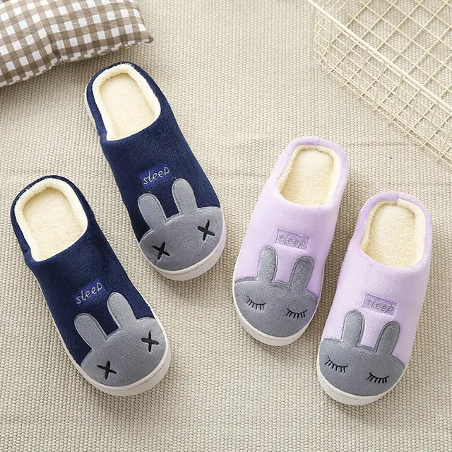 New Soft Sole Anti-slip House Cute Animal Design Slippers Fuzzy Men Woman Slipper For Indoor (9)