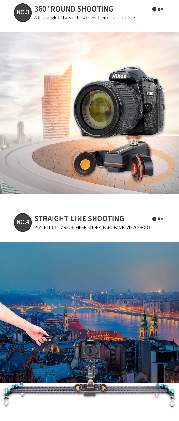 YELANGU-L4X-Autodolly-Electric-Slider-Motorized-Pulley-Car-Cine-Dollies-Pulley-Rolling-Skater-with-Wireless-Remote-for-DLSR-Camera-Video-Camcorder-Smart-Phone (5)