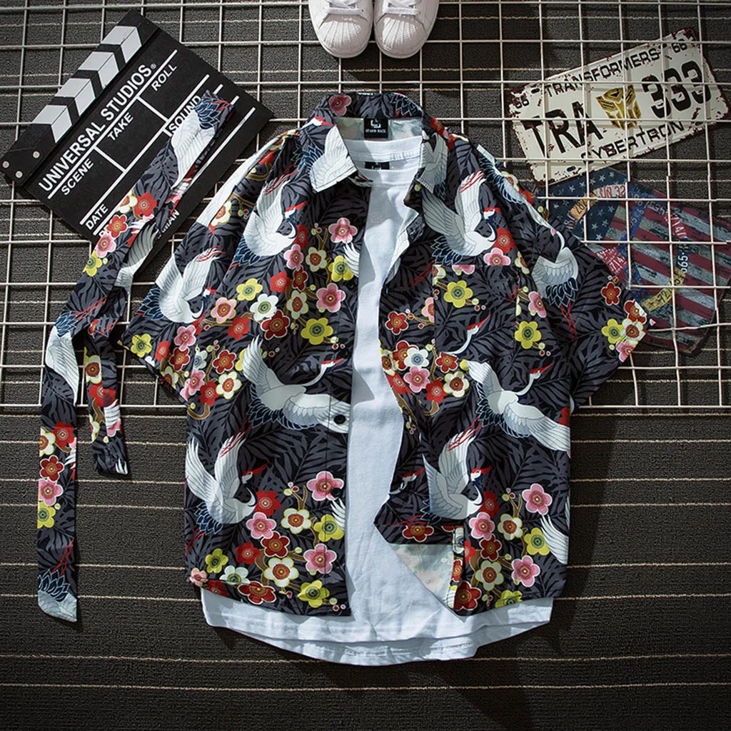 shirt men streetwear chemise homme summer men Print Casual Short Sleeve Beach Tops Loose Casual Blouse T529
shirt men streetwear chemise homme summer men Print Casual Short Sleeve Beach Tops Loose Casual Blouse T529