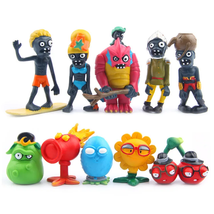 

10pcs/Set Plants Vs Zombies Series Games PVC Toys Doll Plants Vs Zobies Tenth Generation Action Figure Kids Toys