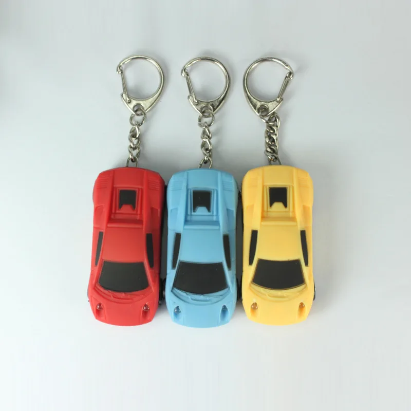 The font b LED b font light car key chain luminous sound key car pendant font