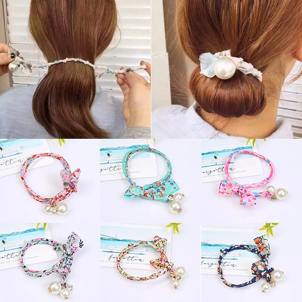 

Fashion Buterfly Accessories High Quality Drop Shipping 1PC Cloth Graceful Unique Print 9 Colors Head Band Pearl And Crystal