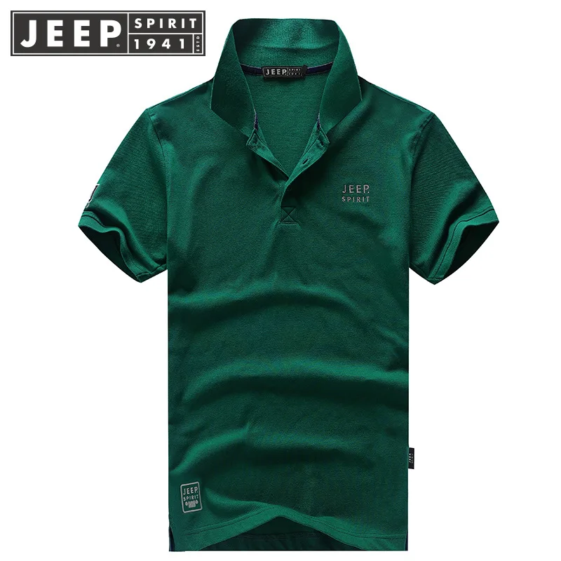 

JEEP SPIRIT Polo Shirt Men Polo homme Solid Cotton Military Camiseta polo Men Casual Breathable Polos para hombre Size M-XXXL