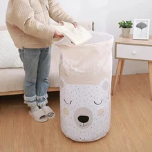 Cartoon Bär Lagerung Tasche Strahl port Transparent Tasche Große Closet Organizer Baby Spielzeug Organizer Kleiderschrank Feuchtigkeits Quilt Taschen