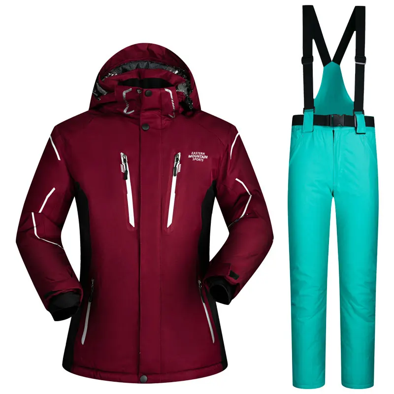 Лыжный костюм, мужские комплекты, супер теплый, уплотненный, водонепроницаемый, ветрозащитный, зимние костюмы для снега, мужские комплекты, зимние, для катания на лыжах и сноуборде, куртка для мужчин - Цвет: CS4  LAKE BLUE