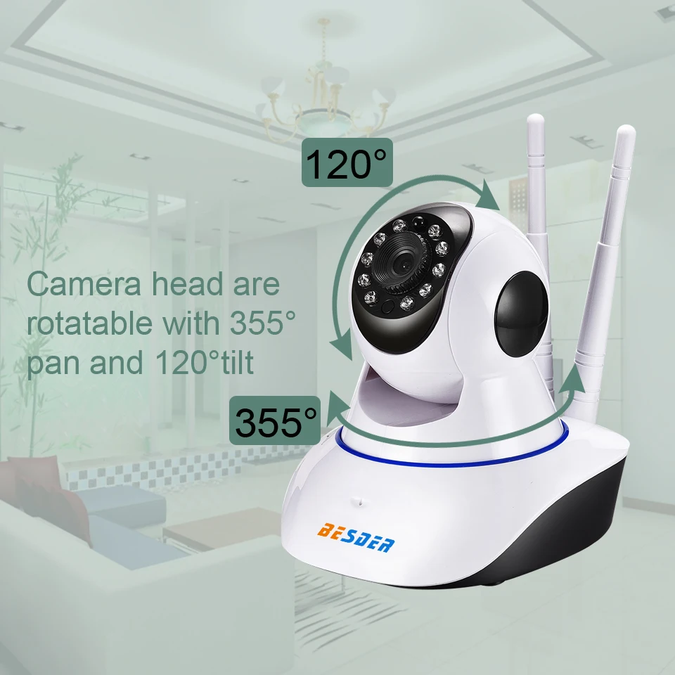 Besder радионяня Yoosee 1MP Wifi ip камера двухсторонняя аудио Pan Tilt ONVIF P2P сигнализация CCTV