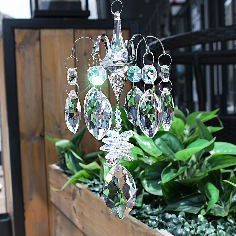 Suncatcher H&D Crystal Horse Eye Prisms For Window Hanging Ornament Rainbow Maker Hanger for Home,Garden Christmas Decoration sun catcher,sun catchers,window ornament