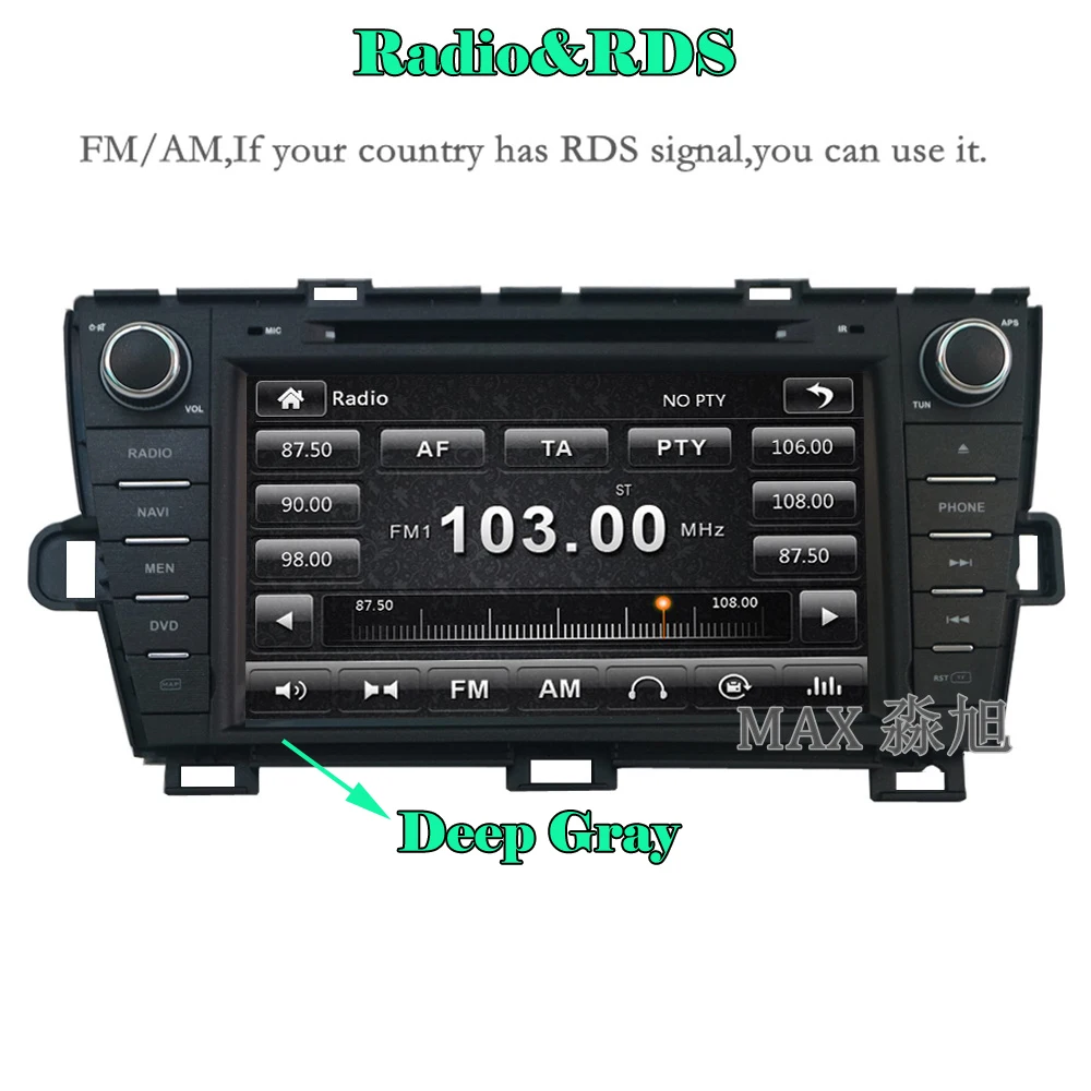 Sale 2din 8" Car DVD Player for Toyota Prius 2008 - 2014 with Radio RDS BT swc GPS free map 3G WIFI MP3 MP4 1080P Bluetooth call swc 1
