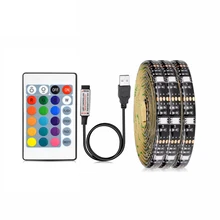 RGB кухонный светодиодный светильник 0,5 м-5 м светодиодный свет лента 5050 SMD с usb-портом, СВЕТОДИОДНАЯ световая лента для шкафа для телевизора смещение подсветка ПК декоративные светильники