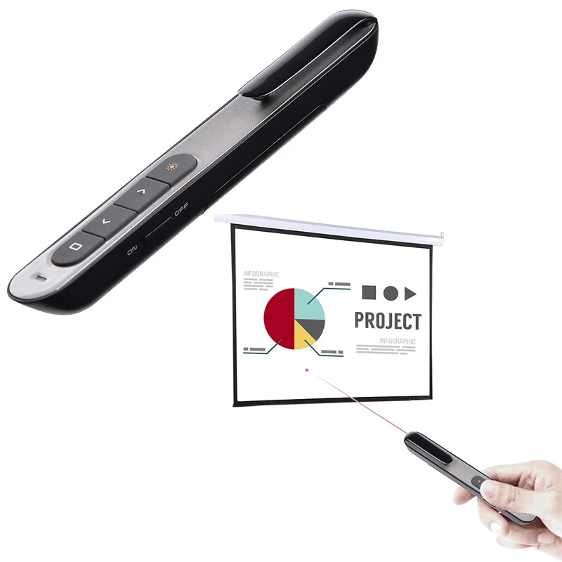 

2.4Ghz Usb RF Wireless Presenter Handheld Remote Control With Red Laser Pointer Pen For Power Point Presentation Pointer PPt
