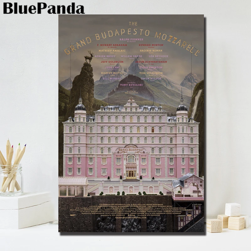 

Grand Budapest Hotel Poster Oil Painting Modern Canvas Decorative Wall Art Pictures For Living Room Bedroom Home Decor
