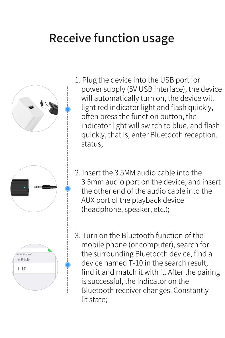 5,0 Bluetooth передатчик приемник Мини 3,5 мм AUX стерео беспроводной Bluetooth адаптер для автомобиля музыка Bluetooth передатчик для телевизора