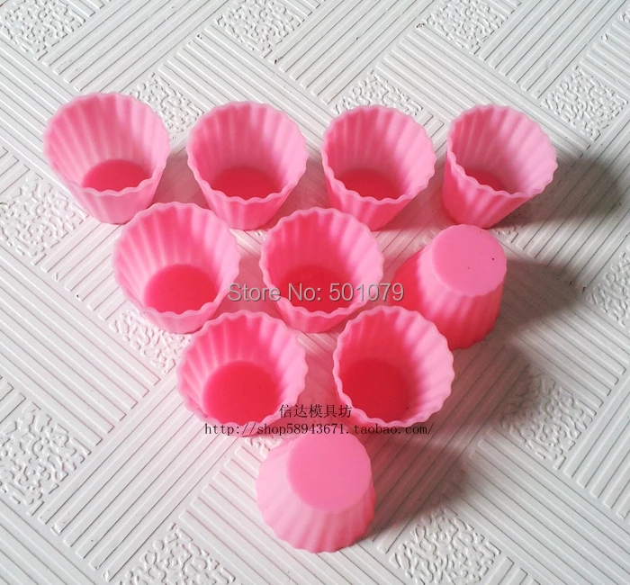 Buy Hot sale (60pcs/lot) 100 silicone Muffin Mold mini Cake Cup Mold Round