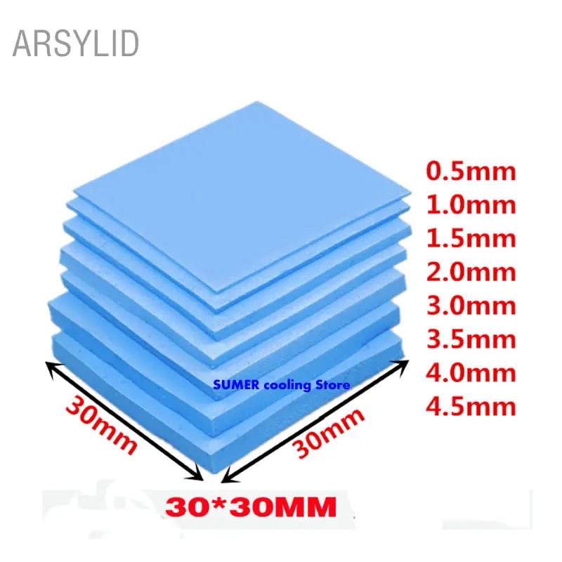 Силиконовая прокладка для ЦП 30 х30 мм 3 6 Вт|heatsink cooling|cpu heatsinkthermal pad |