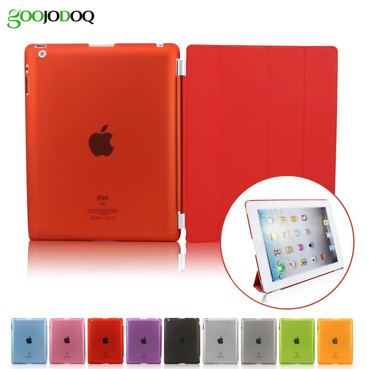 For iPad air 2 Smart Case,Ultra Thin Slim PU leather Cover Stand + Hard PC Case Sleep