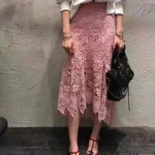 Новое поступление, летняя юбка-годе в Корейском стиле, женская одежда с высокой талией, T1804026