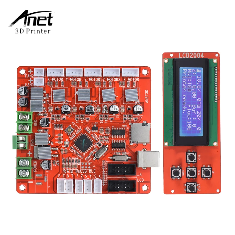 

Hot Sale Anet LCD Smart Display Screen Controller Module with Cable Controller Board 12V 24V Motherboard For A8 3D Printer