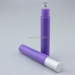 15 мл фиолетовый Эфирные масла ролик Бутылочки с Нержавеющая сталь роллеров полезно для ароматерапии духи Бальзамы для губ 100 шт./лот