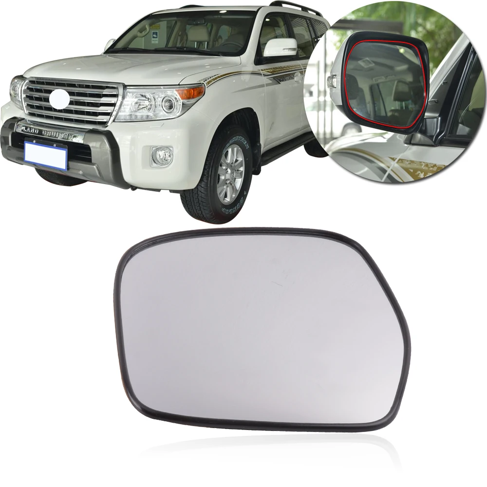 CAPQX Outer Rearview Mirror Glass Lens without Heating For Land Cruiser