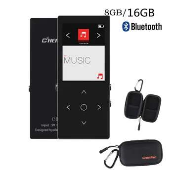 

mp3 player bluetooth with 16gb 8gb memory metal lossless sound music player and fm recording Pedo Meter etc free mp3 case