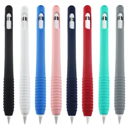 Цветной мягкий силиконовый совместимый для Apple Pencil чехол совместимый для iPad Tablet стилус длинный защитный чехол