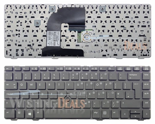 WishingDeals Laptop Keyboard for HP EliteBook 8460p 8460w 8470p 8470w US Layout Compatible with UK