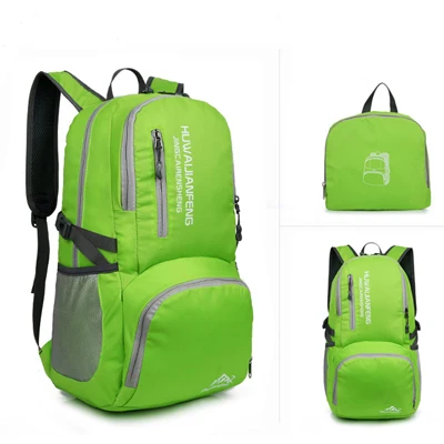 Новая спортивная сумка для улицы, рюкзак для городской прогулки, портативный светильник, сумка на плечо, повседневная дорожная сумка для женщин и мужчин, водонепроницаемая складная сумка - Цвет: Светло-зеленый