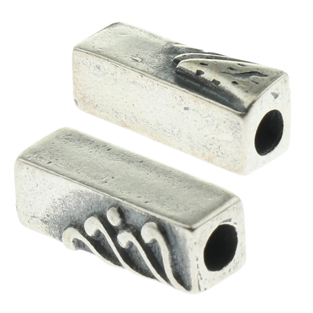 

Silver Rectangle Beads for Jewelry Making Bracelets Necklaces Key Chains and Kids Jewelry DIY Bracelet Necklace Accessories