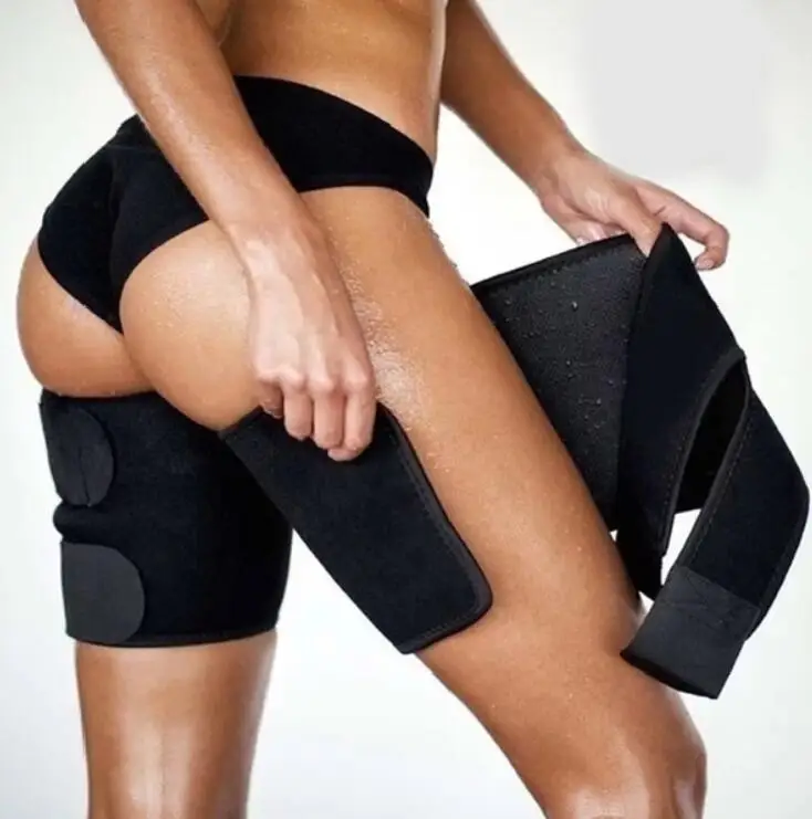 Мужской женский формирователь ног, сауна, пот, бедро, согревает калории, тонкие обертывания для похудения, ноги, жир, термо-неопреновый компрессионный массажный пояс