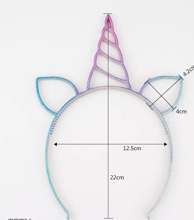 С блестками радужные повязка на голову "Единорог" лентой тематическая вечеринка на день рождения, день рождения ребенка, Подарочная детского дня рождения костюмы на Хэллоуин и Рождество реквизит для фотосессии