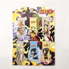 6 шт./компл. аниме «Наруто» магнитная закладка для книги Бумага зажим канцелярских товаров Одна деталь закладки Papelaria канцелярские школьные принадлежности