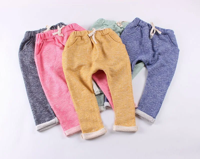 Детские штаны-шаровары для мальчиков; яркие однотонные повседневные штаны для детей; модные брюки для девочек; штаны для малышей; 6 цветов
