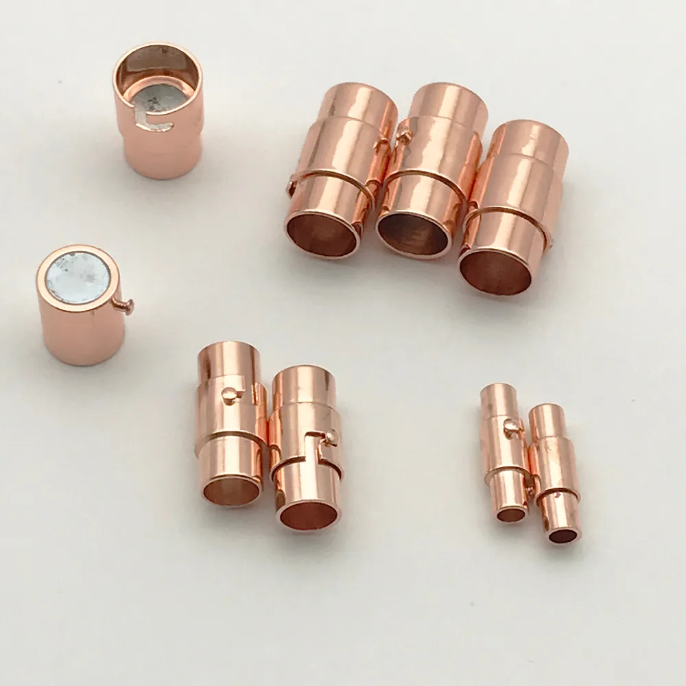 10Pcs Strong Magnetic Clasps Charms Fitting Hooks End Caps fit 3/4/5/6/8/10mm Round Leather Cord DIY Jewelry Findings | Украшения и